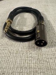 3FT Stereo Cable 1/4 Inch Male Trs Speaker Amp Noiseless Guitar Cable