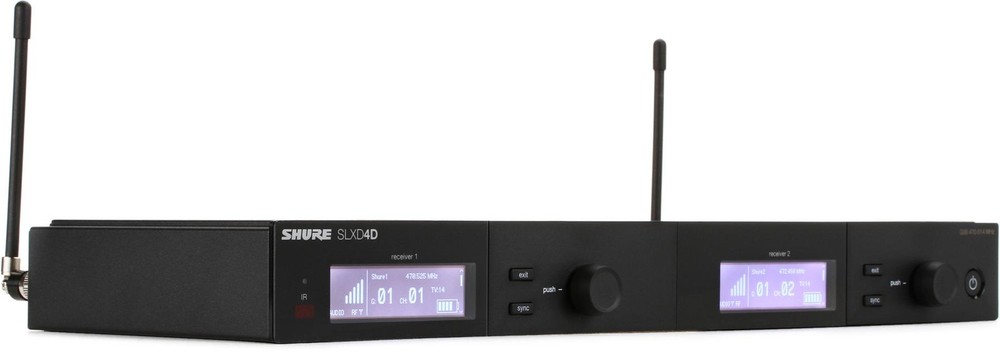 Shure SLXD4D Two-channel Digital Wireless Receiver – G58 Band
