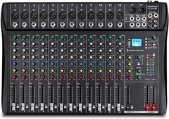 Professional 12-Channel Audio Mixer for DJs with Bluetooth & USB Compatibility
