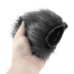 Mic Windscreen Set 3pcs Furry & Foam Microphone Cover Windscreen and Foam 1
