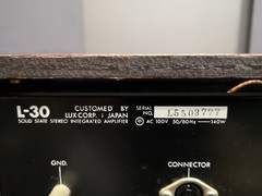 Refurbished 3 Month Warranty Luxman L-30 Integrated Amplifier Stereo Trade-In We