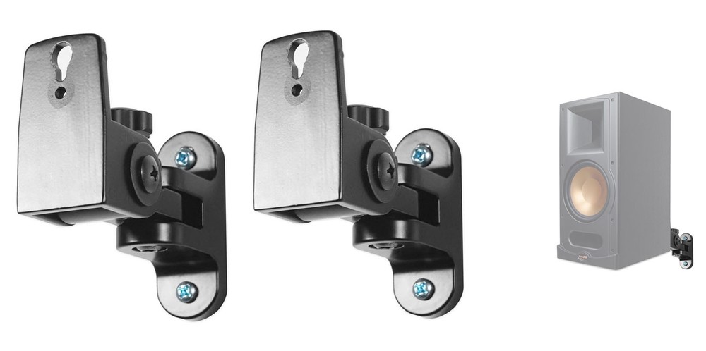 Pair Hidden Wall Swivel Brackets For Pair Klipsch RB-81 Bookshelf Speakers