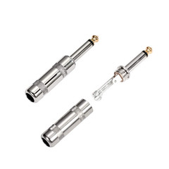 Audio 1/4″ TS Plug, 6.35Mm Heavy Duty TS Mono Male Solder Jack Connector for Spe