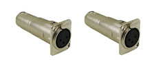 (2 PACK) PROCRAFT SVP576-2 FEED-THRU 3-PIN XLRF to XLRM Solderless Panel Mount