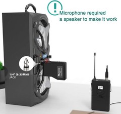 Sistema De Microfono Inalambrico Lavalier MIC Auriculares Transmisor Receptor