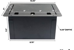 Elite Core Recessed Stage Floor Box w/ 6 XLR F Connectors & Duplex AC Outlet NEW