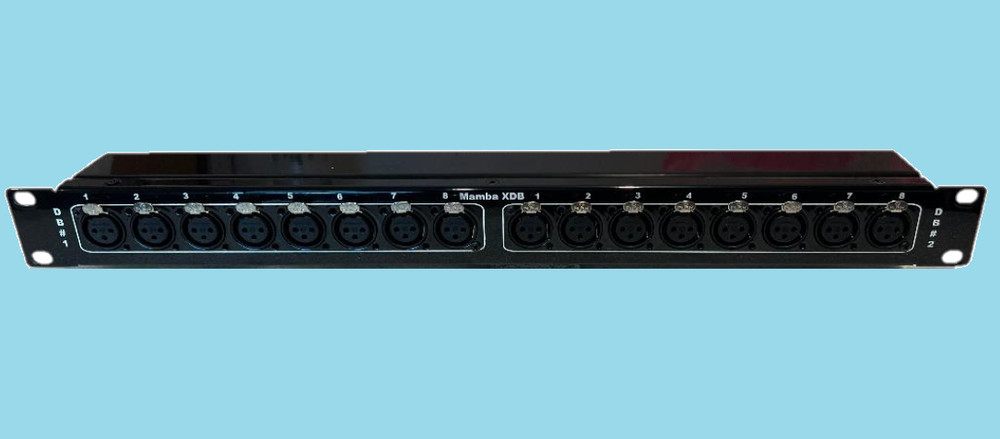 Mamba 16XDB – 16 XLR Female to 2 DSUB Tascam Analog PinOut Patch Bay 1RU