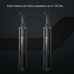 PRORECK Tripod Speaker Stands pair for Dj/PA Speaker System Adjustable Height