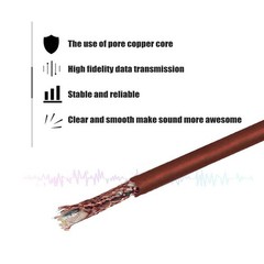1.5m / 5ft Dual 6.35mm 1/4 inch to 2 OFC Cable