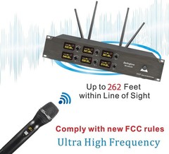 Berlingtone 6-Channel UHF Wireless Microphone System with 6 Handheld Microphones