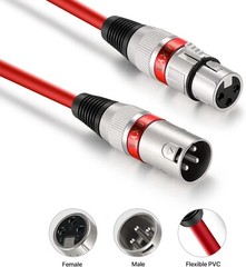 10ft XLR Male to Female Cables – 6-Pack, Anti-Interference & Versatile