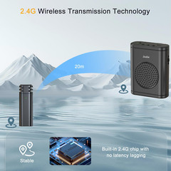 Bluetooth Voice Amplifier with Wireless Lavalier Microphone, Personal Teacher Mi