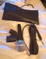 Shure SM58 Wired Handheld Mic, XLR 3-Pin to 1/4″ TS Cable, Clip & Pouch