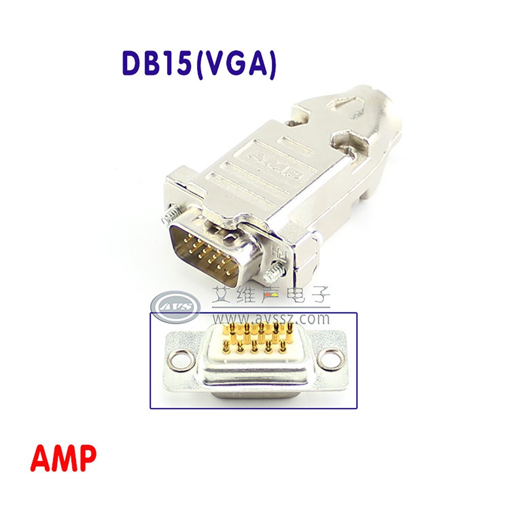 D-SUB 15Pin BD15 Plug Male Female VGA Cable Assembly Solder Connector Cup Shell