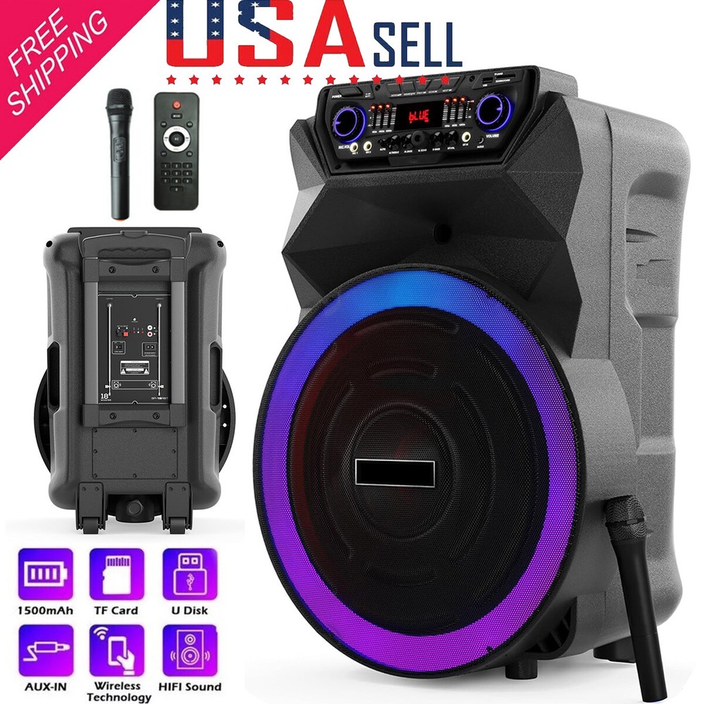 4500W Portable Bluetooth Speaker 18“ Woofer Bluetooth Party Speaker w/Wireless