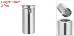 2Pcs 9pin 53mm Shield Ceramic Vacuum Tube Socket Silver Tone