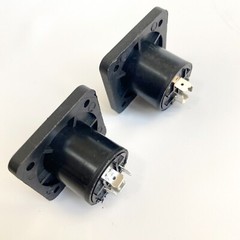 2 Pcs NL4MP Female 4 Pin SpeakON Connectors Square Configuration 40x40mm Panel