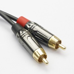 1/4″ (6.35mm) TS Male Mono to Dual RCA Male Mono Splitter Y Cable Insert Cable