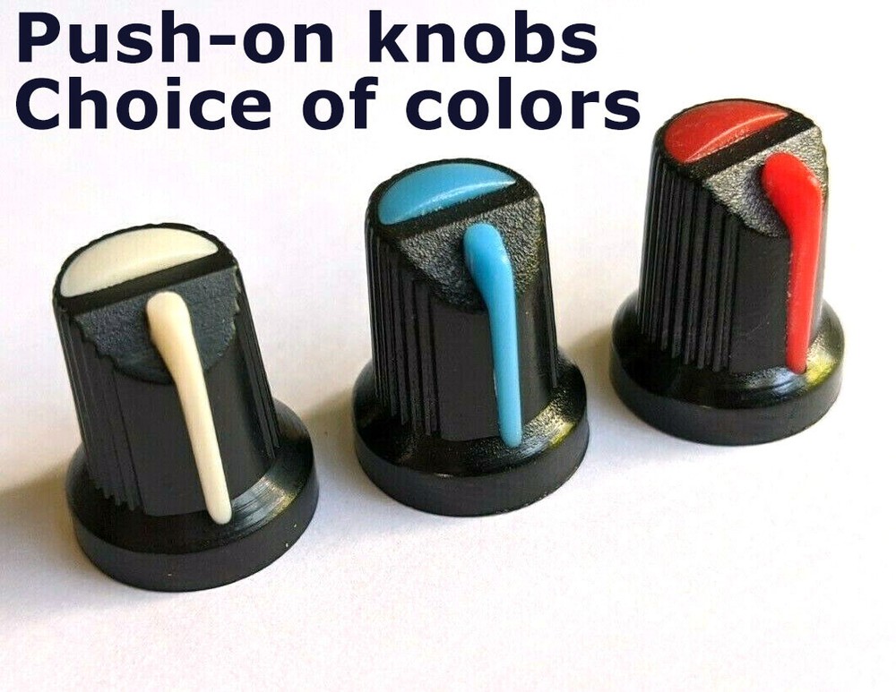 4 Knobs for Boss Guitar Effect Pedal Pots – 6mm knurled shaft 18T – 14 x 17 mm