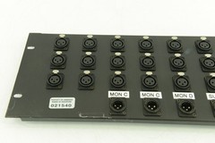 22 Channel XLR Input Mixer Mix Down Rack Face For Parts – Not Wired