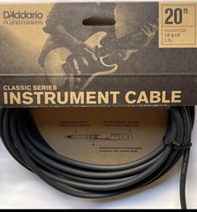 D’Addario, 20′ Classic Series Instrument Cable- Straight- Straight. New