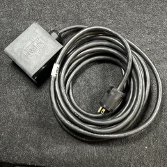 Rubberized 25ft Quad Box Power Cable 4 outlet box 12/3 SJOOW Black Cord 15A