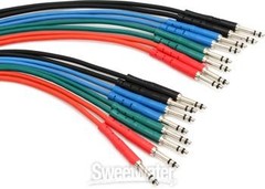 StageMASTER STT-1-8PK Black TT Patch Cable – 1′ foot (8-pack)