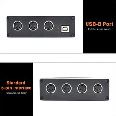 MIDI THRU-6 Box MIDI Interface Standard Five-pin 1-in 6-out MIDI Splitter