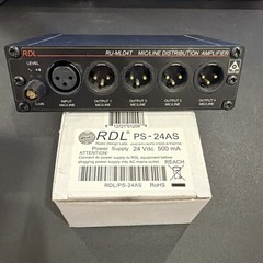 RDL RU-MLD4 Mic/Line Distribution Amplifier, One In – Four Out, w/ Power Supply
