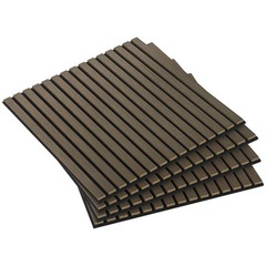 4 Pack Acoustic Wall Panels, 24″ x 24″ Wood Wall Panels, Brown