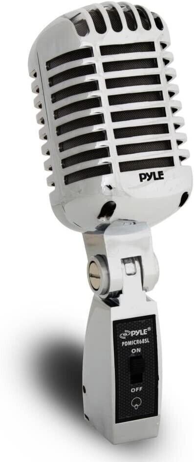 Pyle Classic Retro Dynamic Vocal Microphone – Old Vintage Style with XLR Cable