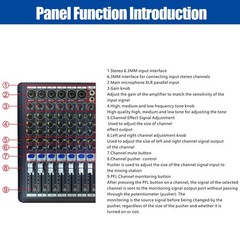 Pro Power Mixer 2000W 10 Channel Audio Mixing Amplifier 16 DSP w/ USB 110-220V