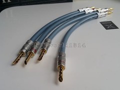 4x HiFi Furutech Cryogenic Speaker Jumper Cable Bi Wire Pure copper Gold Banana