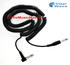 20′ ft 1/4″ M-M Coiled „L“ Guitar Instrument Amp Audio Sound Cable Wire VWLTW