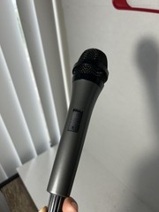 Wired Handheld/Stand-Held Microphone w/ On-Off Switch, 1/4 in TS Plug, Gray