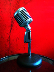 Vintage 1960s Shure 55S dynamic cardioid microphone w Atlas stand 55 DISPLAY # 2