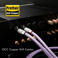Pair 8N OCC Pure Copper Balanced XLR Cable Carbon Fiber Plug Interconnect Cord