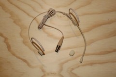 Beige Headset Microphone w/ Double Earhook for Shure Wireless *NEW*