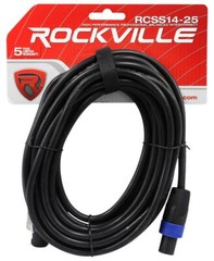 Rockville RCSS1425 25′ 14 AWG Speakon to Speakon Speaker Cable 100% Copper