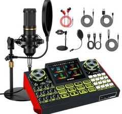 Compare @ $119 Neculogy Podcast Equipment Bundle, Audio Interface BM800 Mic