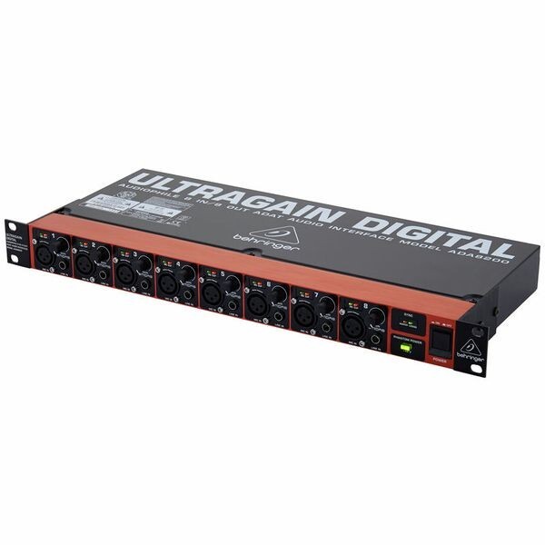 Behringer ULTRAGAIN DIGITAL ADA8200 Audio Interface Audiophile 8 Inputs 8 Output