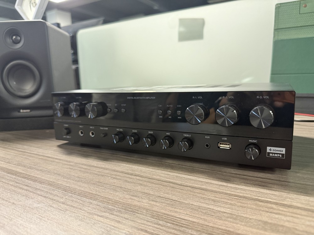 Donner MAMP6 Audio Power Amplifier Receiver 1000W Peak 6 Channel