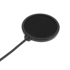 Microphone Pop Filter Dual Layered Mic Shield With Flexible 360° Gooseneck Clip