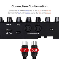 MIDI Cable, 2-Pack 6-Feet Male to Male 5-Pin MIDI Cable Compatible