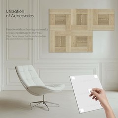 6 Pack Wood Acoustic Panels, Decorative Acoustic Wall 72×48 inches Loom Field