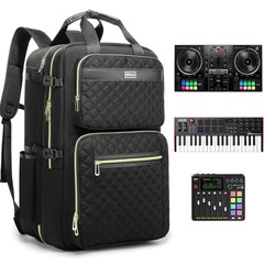 DJ Backpack for Club Gigs, DJ Mixer Case Compatible with Pioneer DJ DDJ-REV1,…