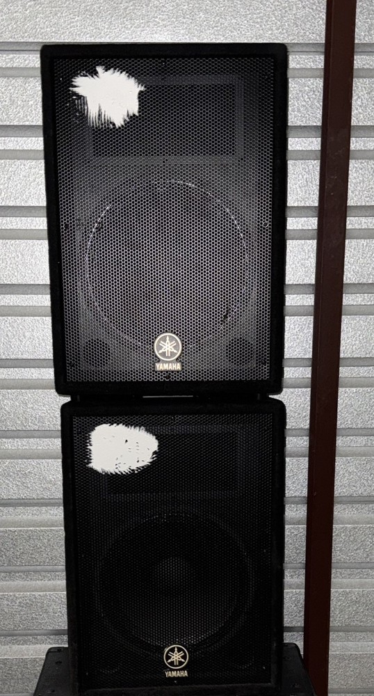 PAIR of Yamaha A12M 12″ 2-Way Floor Monitor Passive Speakers #2124