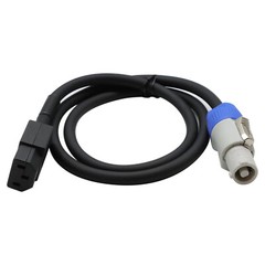 3ft 16AWG Stage Lighting Fixture PowerCon Gray to IEC-60320-C13 Power Cable
