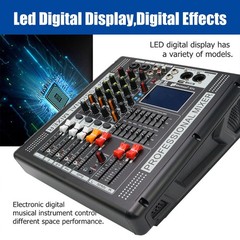 4 Channel Pro Power Mixer Audio Mixing Console 99 DSP w/USB 110-220V Bluetooth
