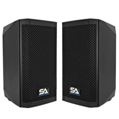 Pair of Powered 8″ 500 Watt PA DJ Speakers Bluetooth, DSP, Mixer & Class D Amp